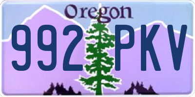 OR license plate 992PKV