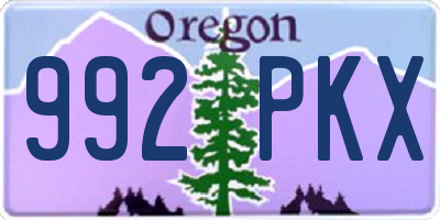 OR license plate 992PKX