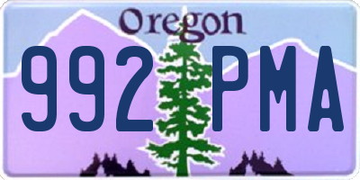 OR license plate 992PMA