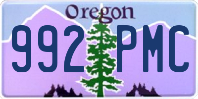 OR license plate 992PMC