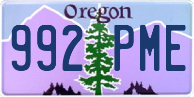 OR license plate 992PME