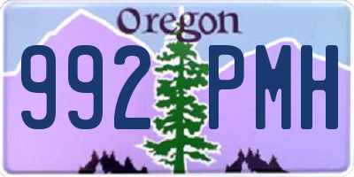 OR license plate 992PMH