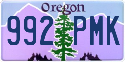 OR license plate 992PMK
