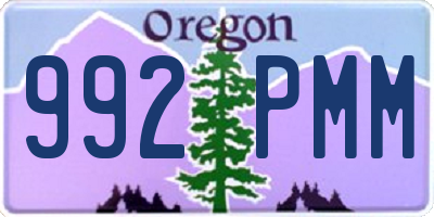 OR license plate 992PMM
