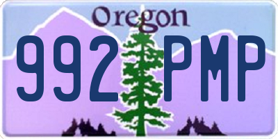 OR license plate 992PMP