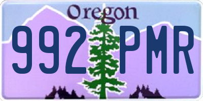 OR license plate 992PMR