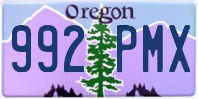 OR license plate 992PMX