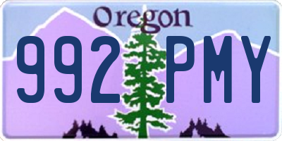 OR license plate 992PMY