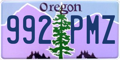 OR license plate 992PMZ