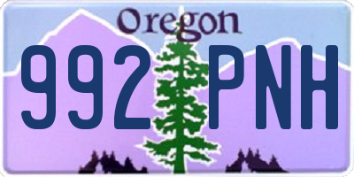 OR license plate 992PNH