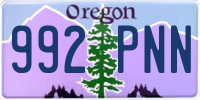 OR license plate 992PNN