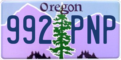 OR license plate 992PNP