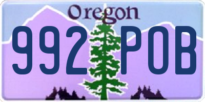 OR license plate 992POB