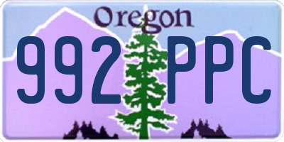 OR license plate 992PPC
