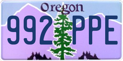 OR license plate 992PPE