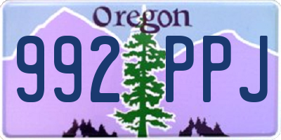 OR license plate 992PPJ