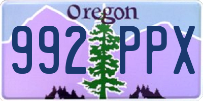 OR license plate 992PPX