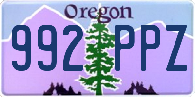 OR license plate 992PPZ