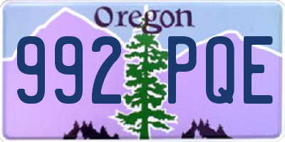 OR license plate 992PQE