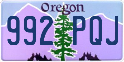 OR license plate 992PQJ