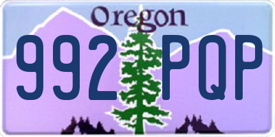 OR license plate 992PQP