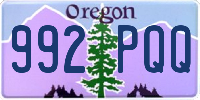 OR license plate 992PQQ