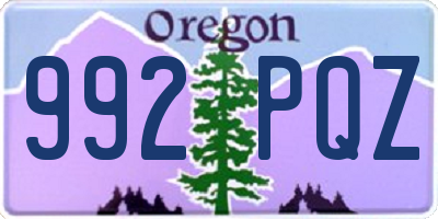 OR license plate 992PQZ