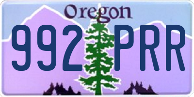 OR license plate 992PRR