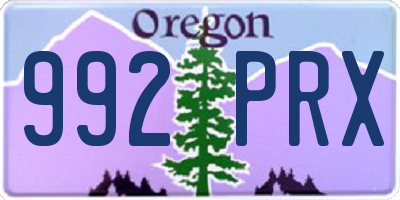 OR license plate 992PRX