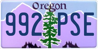 OR license plate 992PSE