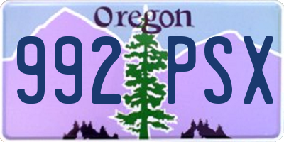 OR license plate 992PSX