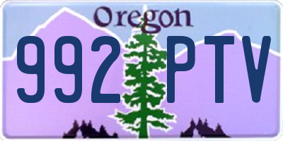 OR license plate 992PTV