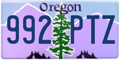 OR license plate 992PTZ
