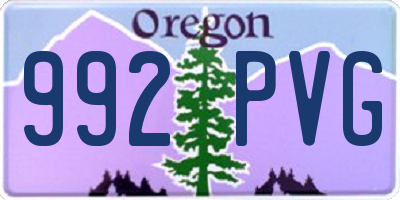 OR license plate 992PVG