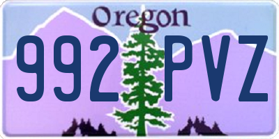 OR license plate 992PVZ
