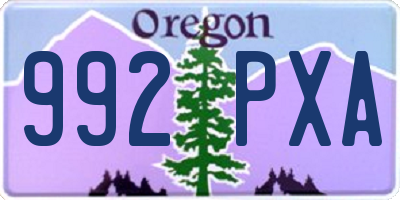 OR license plate 992PXA