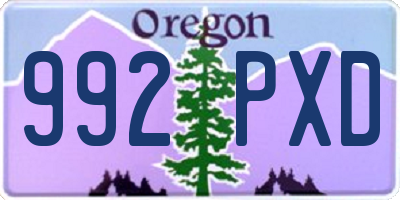 OR license plate 992PXD