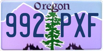 OR license plate 992PXF