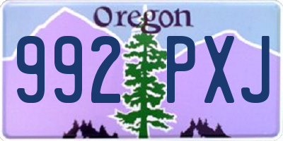 OR license plate 992PXJ