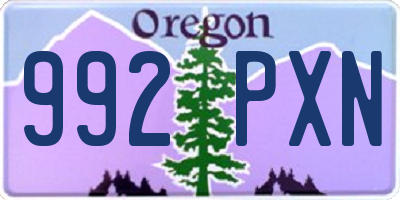 OR license plate 992PXN