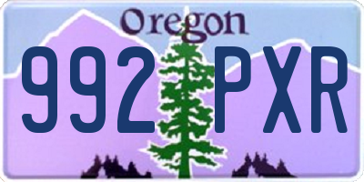 OR license plate 992PXR