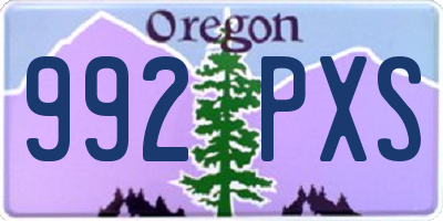 OR license plate 992PXS