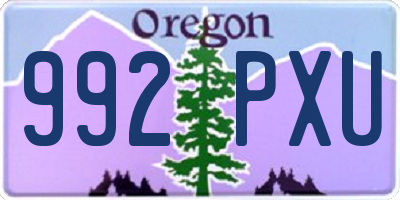 OR license plate 992PXU
