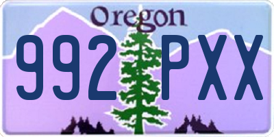 OR license plate 992PXX