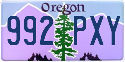 OR license plate 992PXY