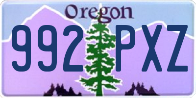 OR license plate 992PXZ