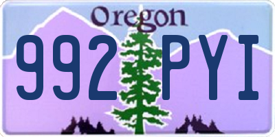 OR license plate 992PYI
