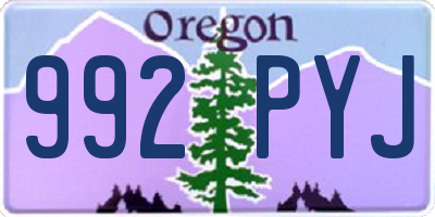 OR license plate 992PYJ