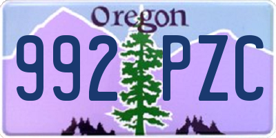 OR license plate 992PZC
