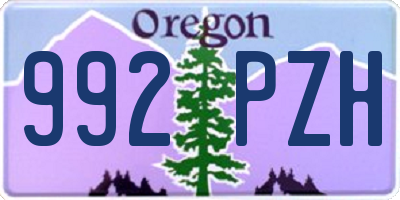 OR license plate 992PZH